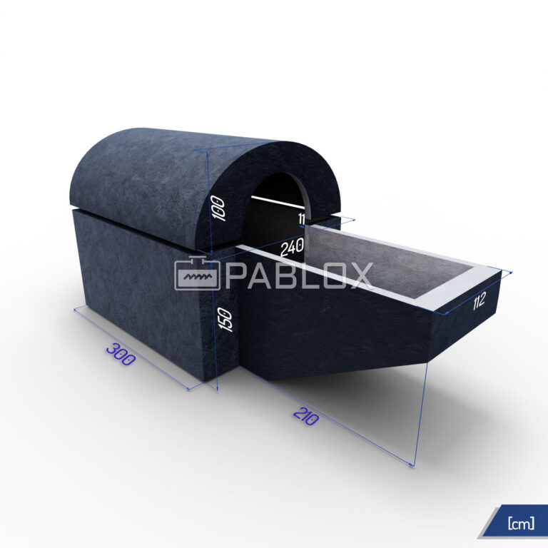 Betonový sklep s klenbou 300 × 240 × 250 s monolitickými schody